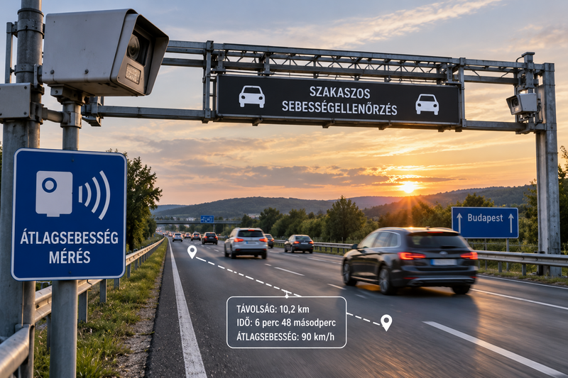 átlagsebesség mérés