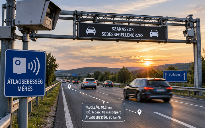 átlagsebesség mérés